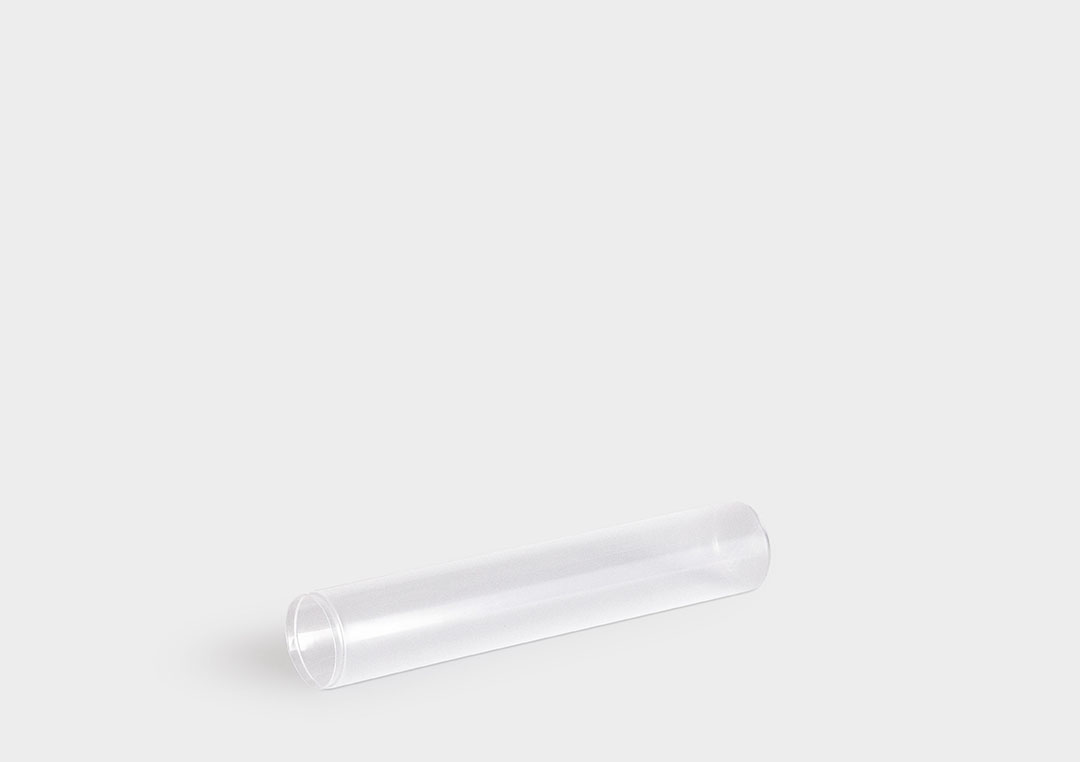 Plastic packaging tube PlugPack PlugPack: round packaging tube with end plug.