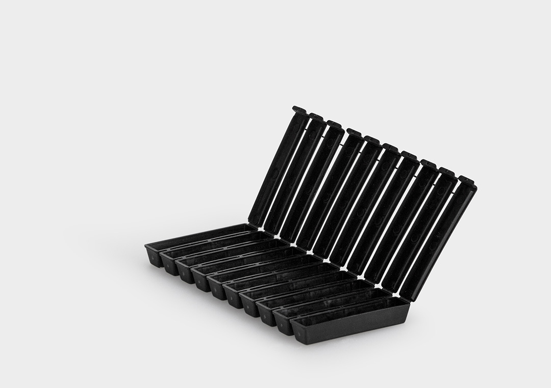 Packaging solution SlimPack SplitPack: a multiple packaging system with individual detachable units.