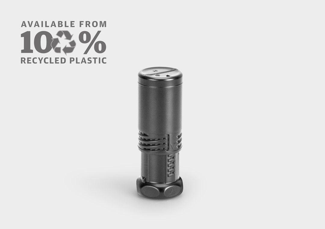 TwistPack Plus PCR rose plastic product TwistPack Plus made from recycled material.